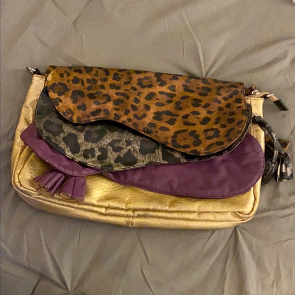 Multi pattern/color large clutch purse